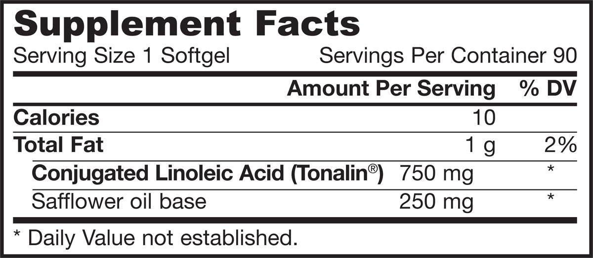 CLA 750 mg 90 capsules de gel