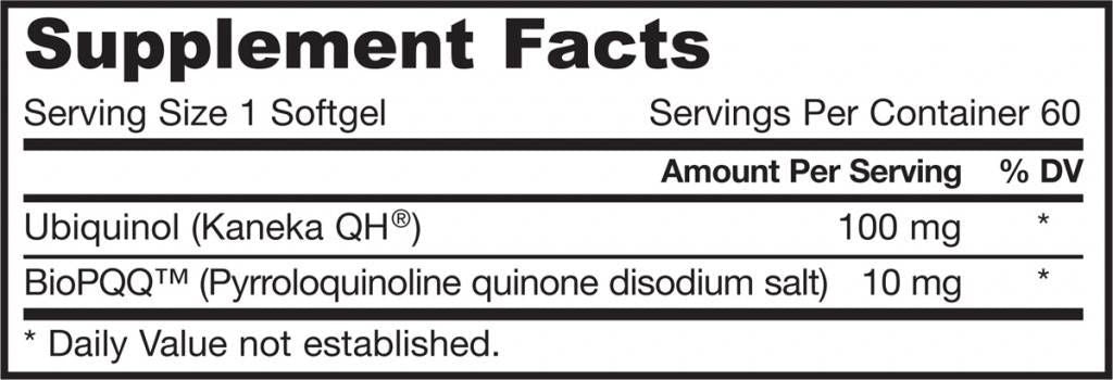 QH + PQQ (Ubiquinol + Pyrroloquinoline Quinone) - 60 гел ка m'enсули