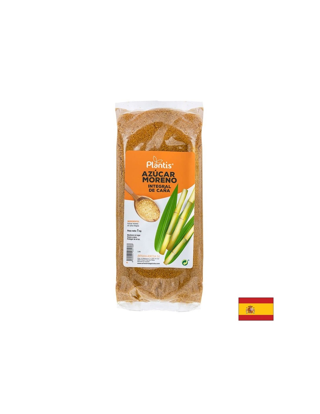 Sucre de canne brun (à partir de tiges entières) - Plantis, 1 kg