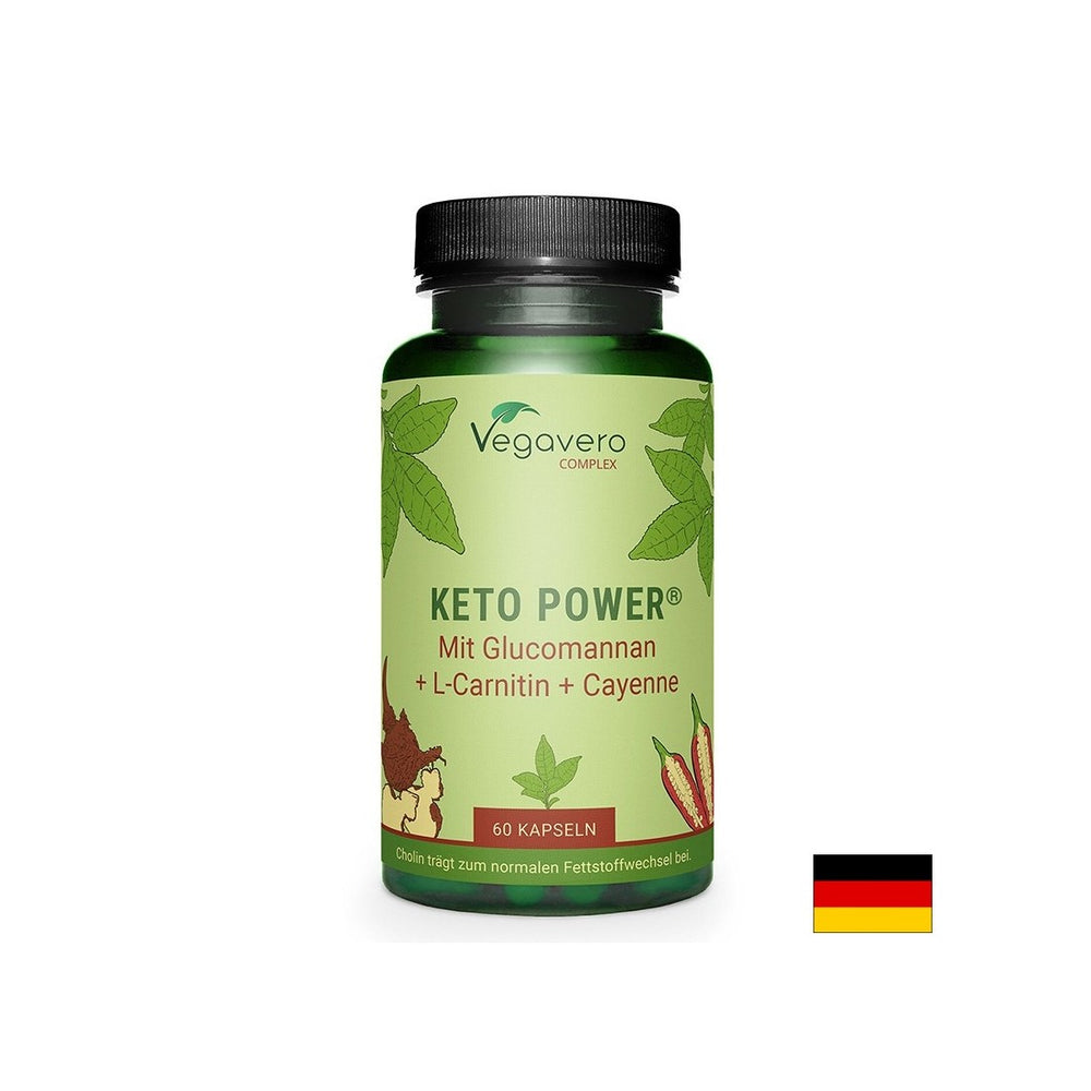 Keto Power® avec glucomannan, l-carnitine et poivre de Cayenne, 60 capsules