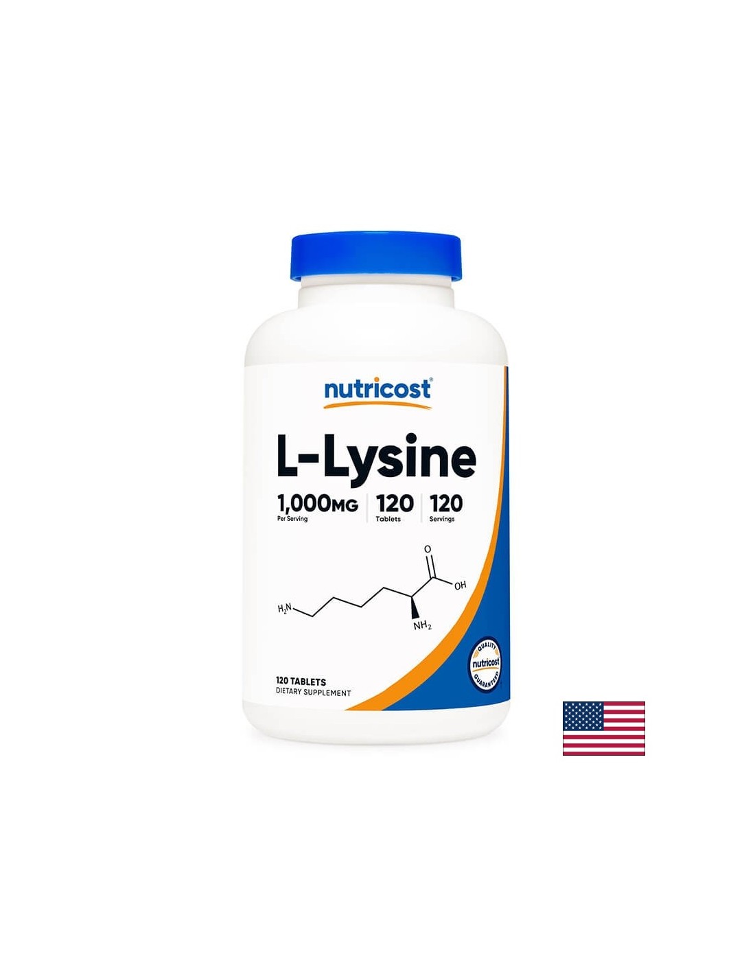 Herpès simplex, Système osseux - L-lysine (chlorhydrate) 1000 mg, 120 comprimés