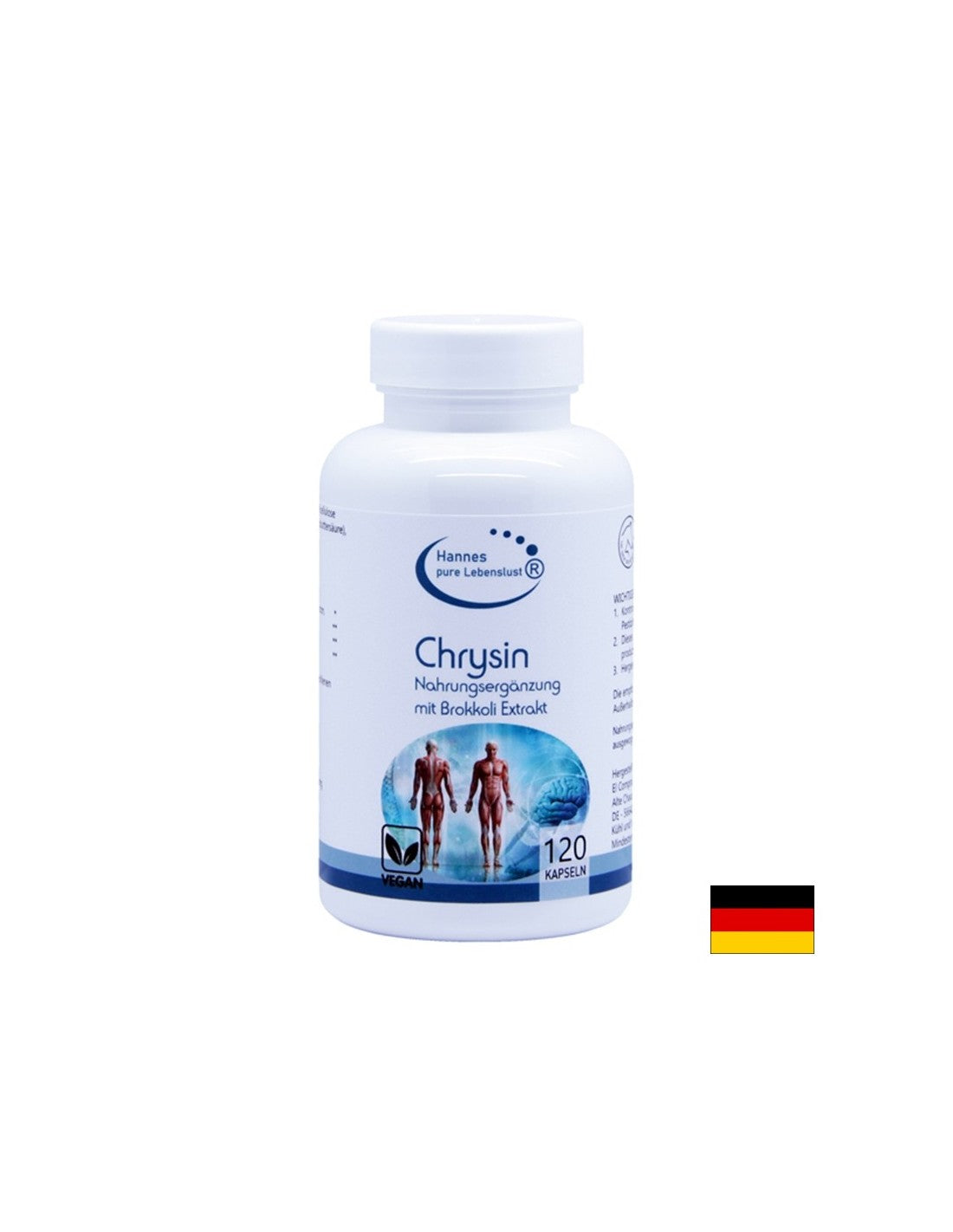 Équilibre hormonal - Chrysin (du brocoli), 120 capsules