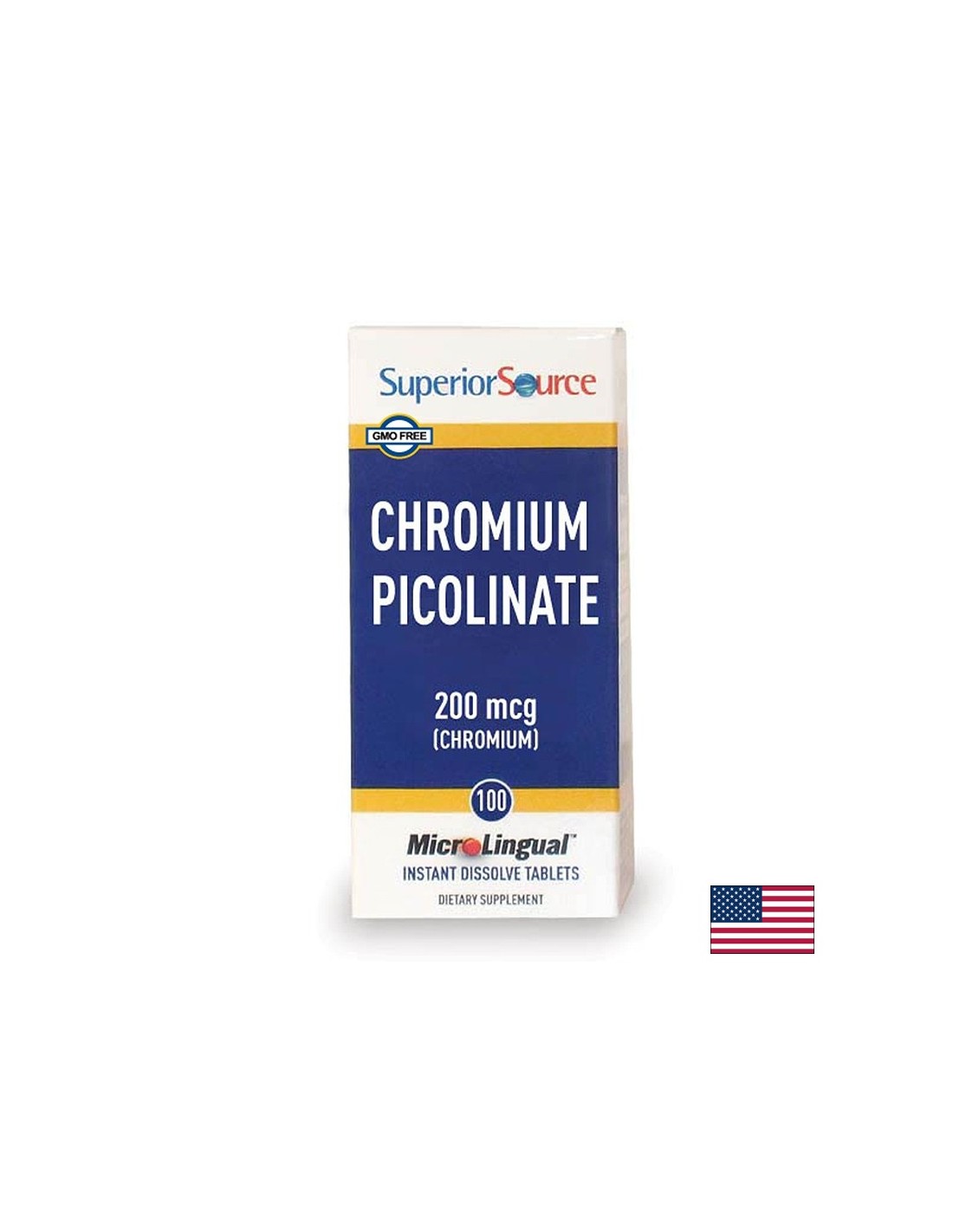 Chrome (picolinate) - équilibre glycémique, 200 mg x 100 comprimés sublinguaux <tc>Superior Source</tc>