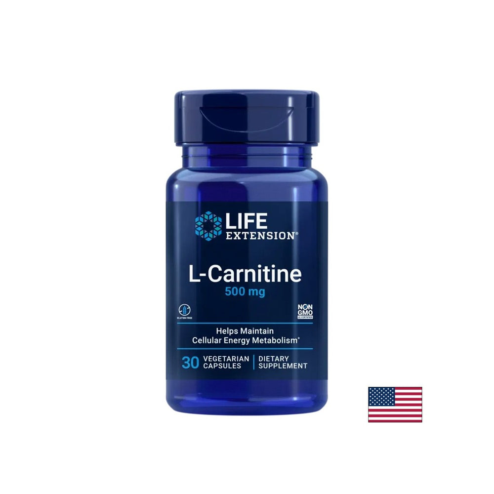 Santé cellulaire et système nerveux - L-carnitine (tartrate), 500 mg x 30 capsules