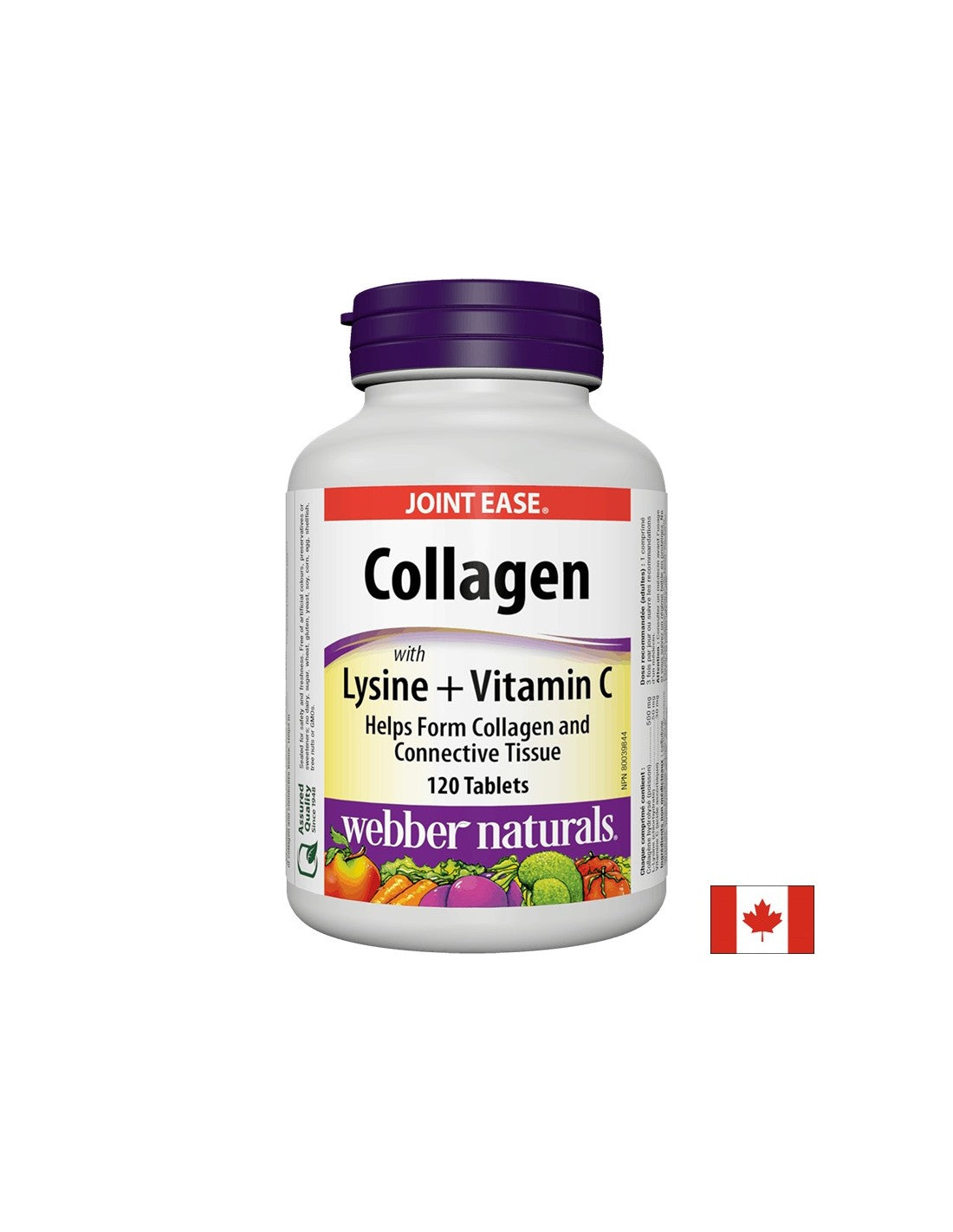 Collagène avec lysine + vitamine C/collagène 500 mg avec de la lysine et de la vitamine C x 120 comprimés
