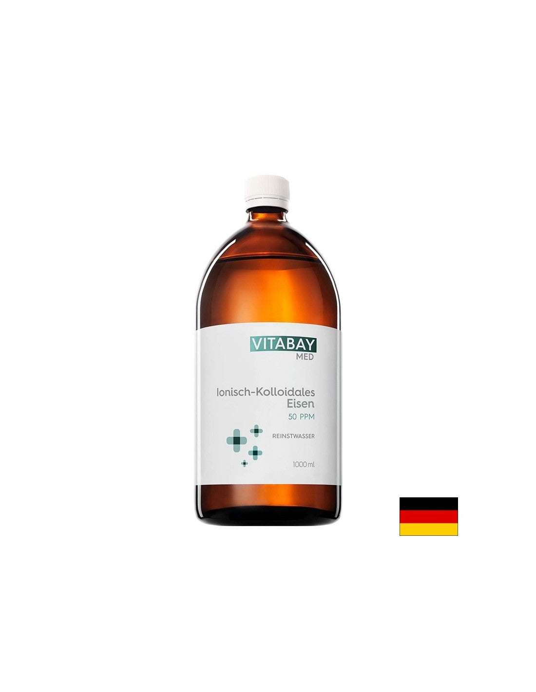 Fer colloïdal 50 ppm - Pureté 99,99%, 1000 ml