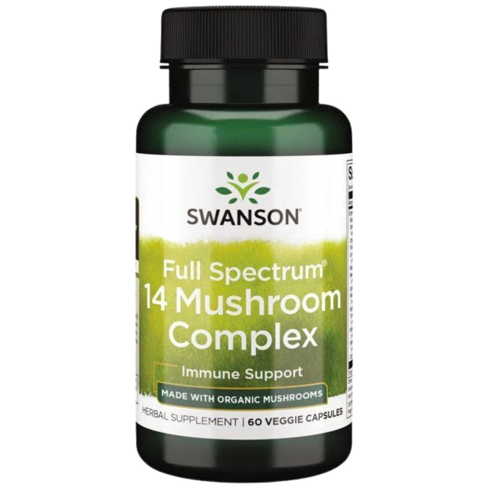 Complexe complet de 14 champignons 490 mg - 60 capsules