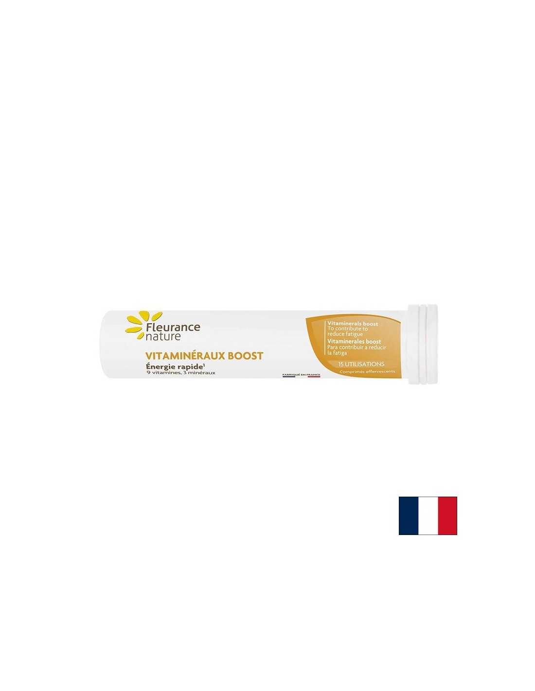Complexe de vitamines et de minéraux pour le ton et l'énergie, 15 comprimés effervescents avec le goût des fruits tropicaux