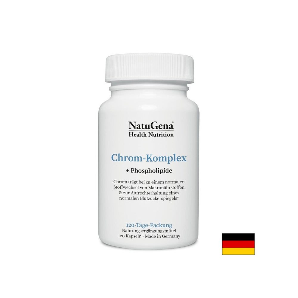 Contrôle de la glycémie - complexe de chrome (chrome + lécithine), 120 capsules