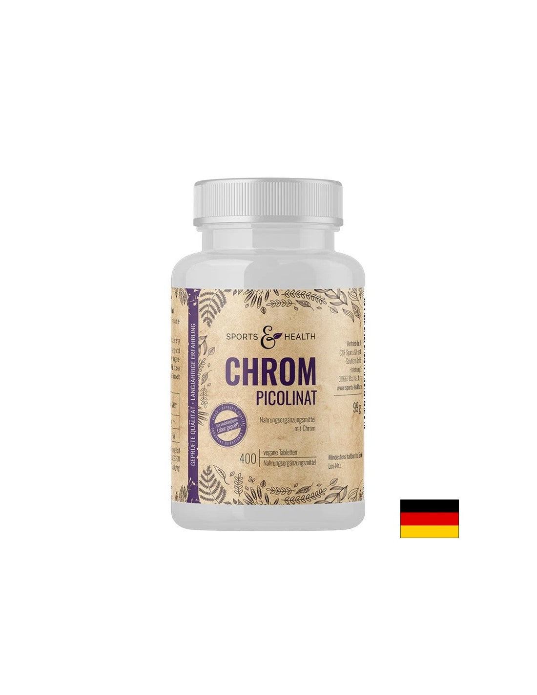 Poids et la glycémie Contrôle - Chrome (picolinate), 200 µg x 400 comprimés