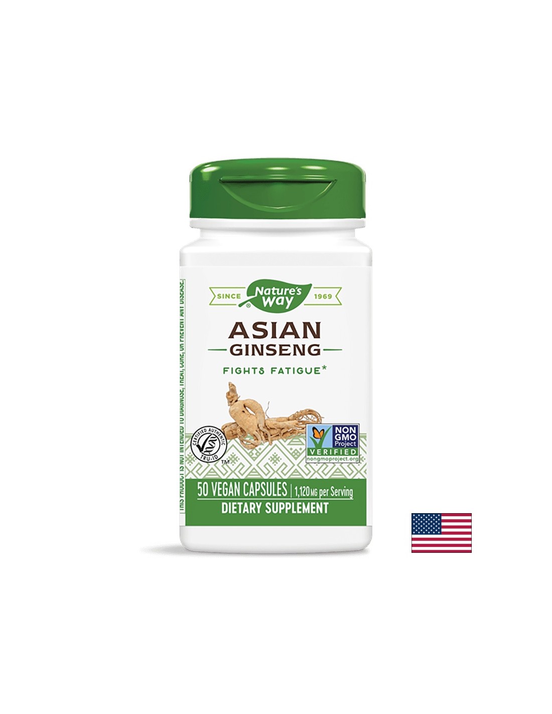 Ginseng asiatique - 50 capsules