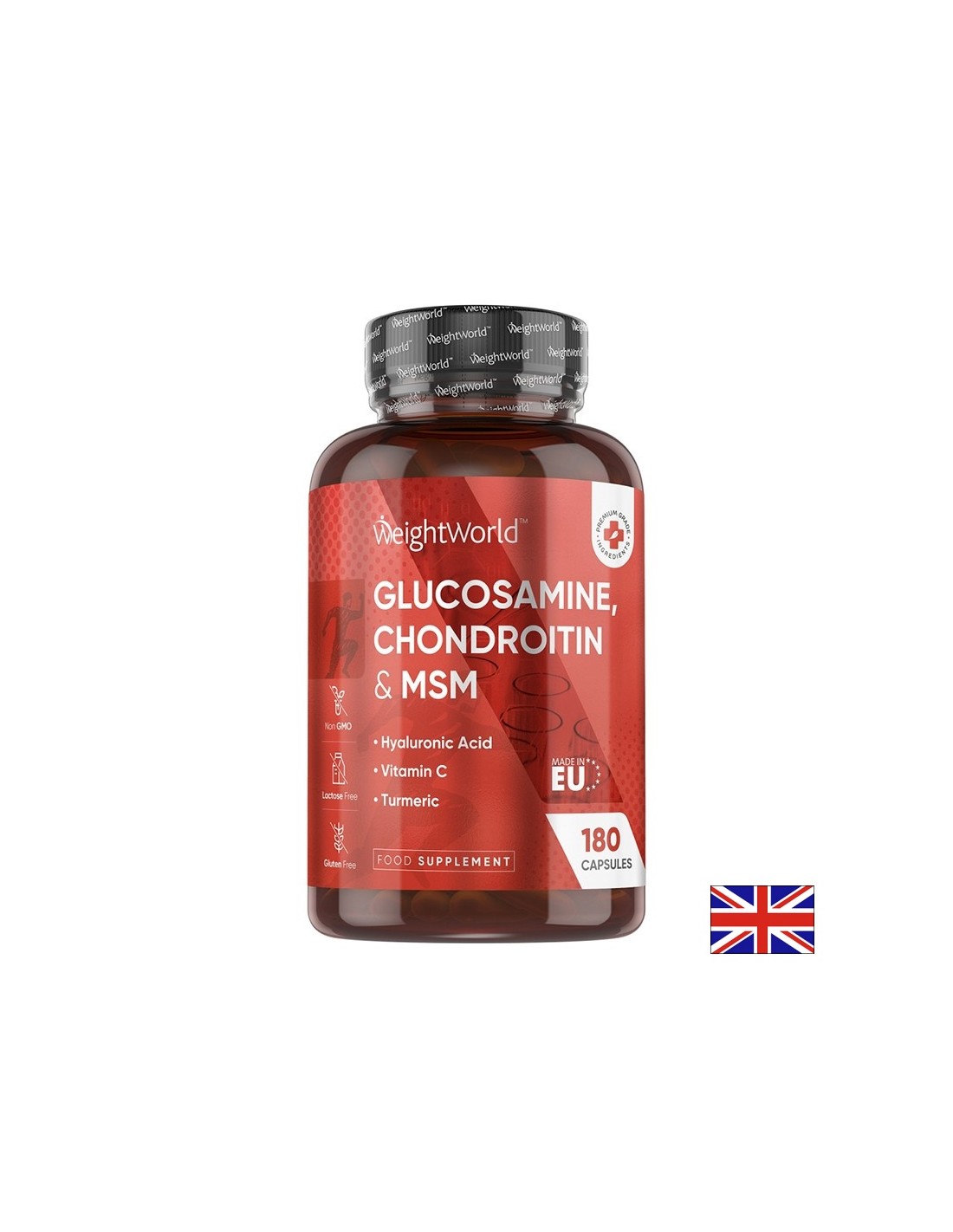 Os et articulations - glucosamine, chondroïtine, MSM, 180 capsules