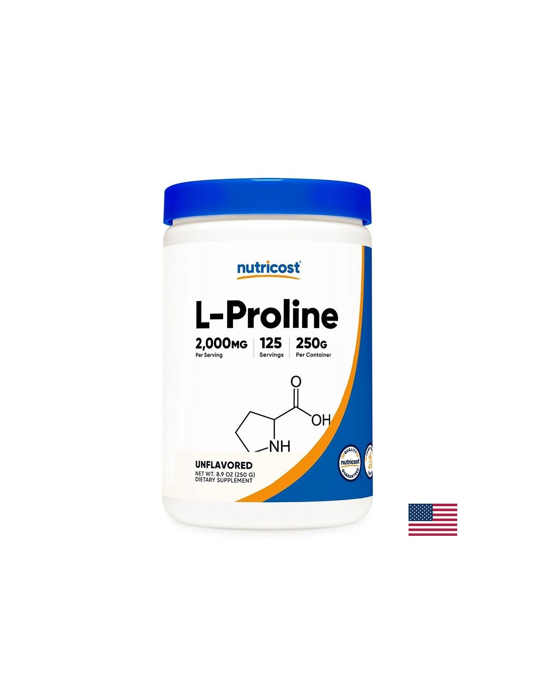 Os et articulations - l-proline, 2000 mg x 250 g, poudre