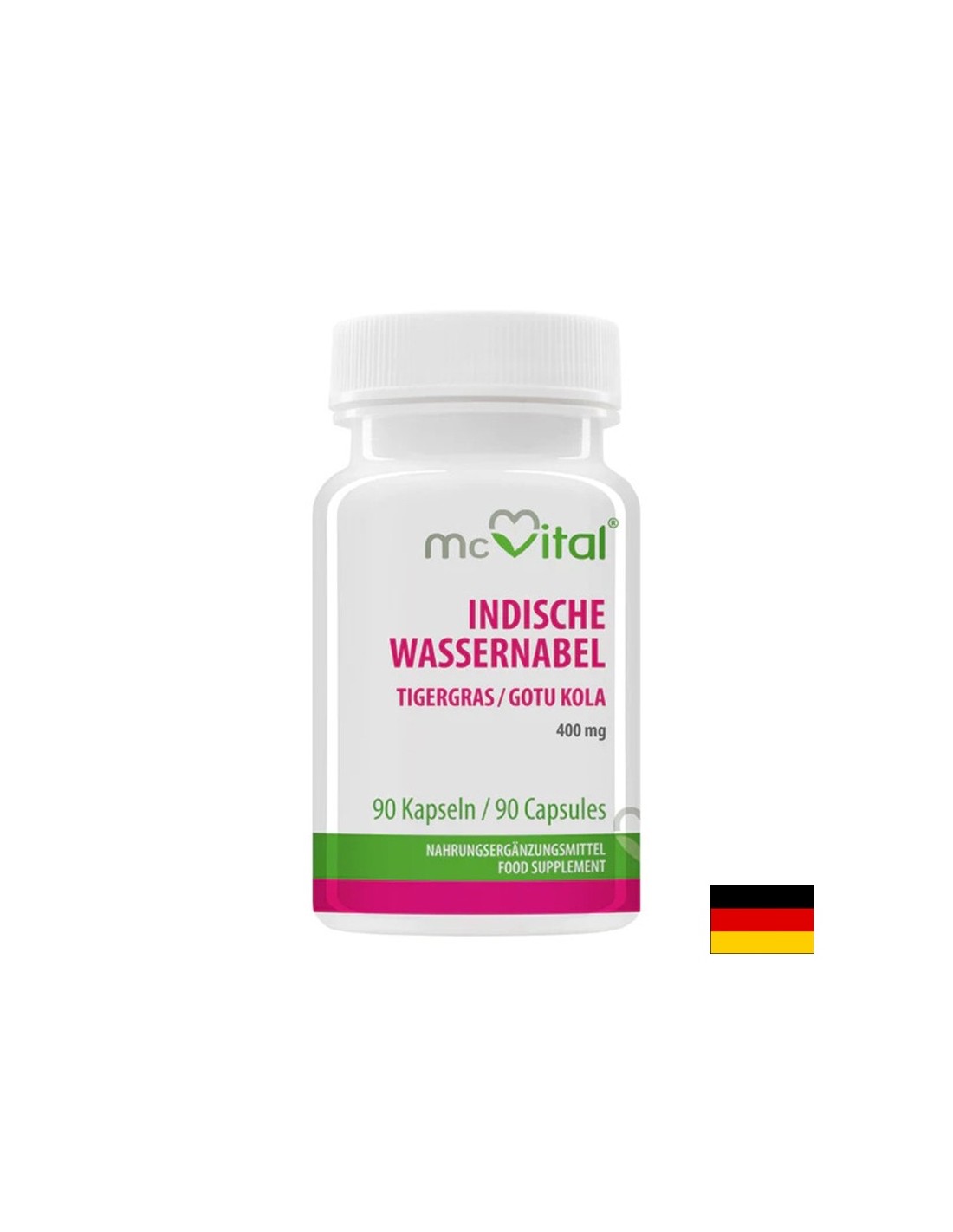 Circulation, membres froids - Gutu Kola (Centella Asiatica) McVital, 400 mg x 90 capsules