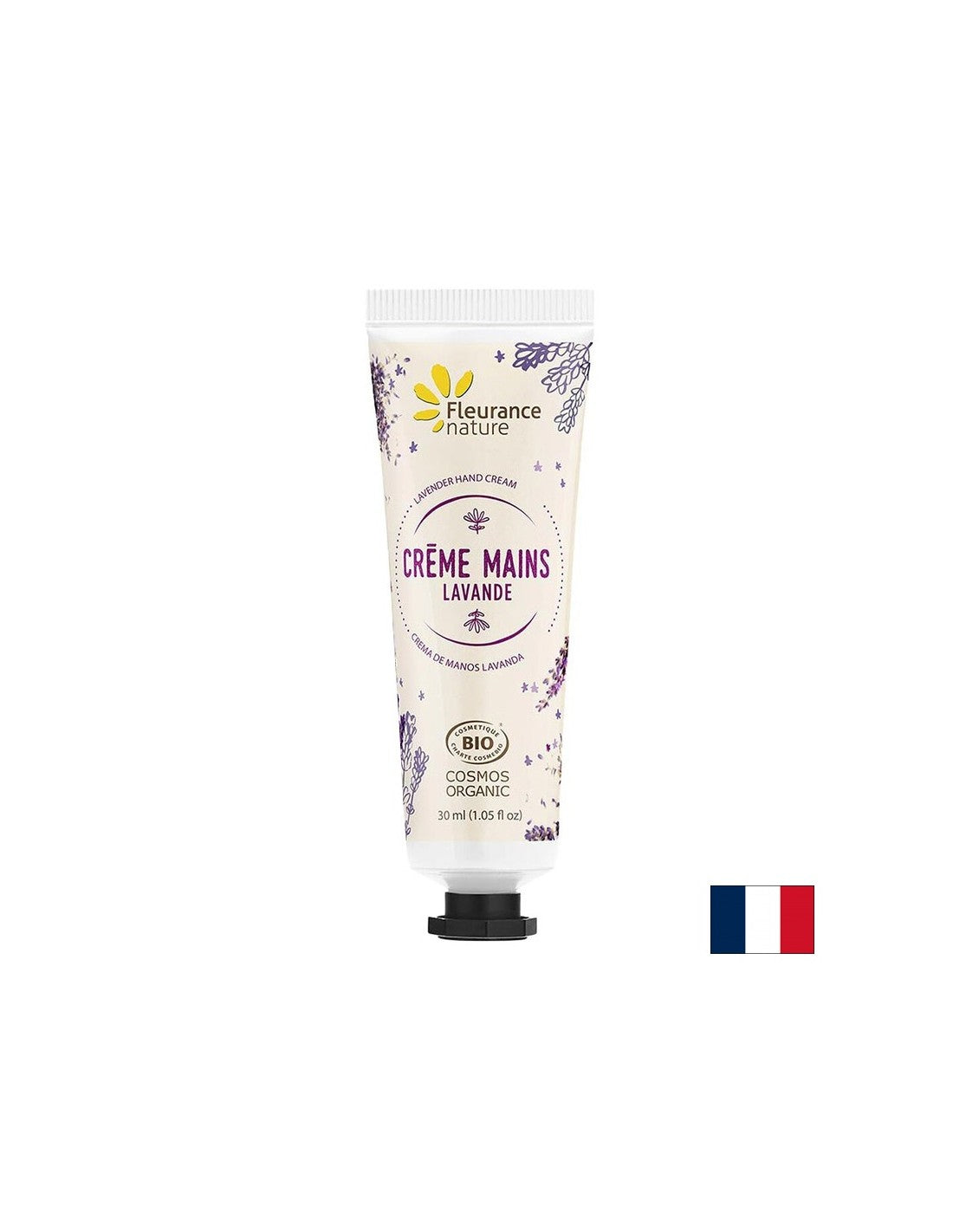 Crème à la main avec lavande, aloe vera et beurre de karité, 30 ml de nature floute