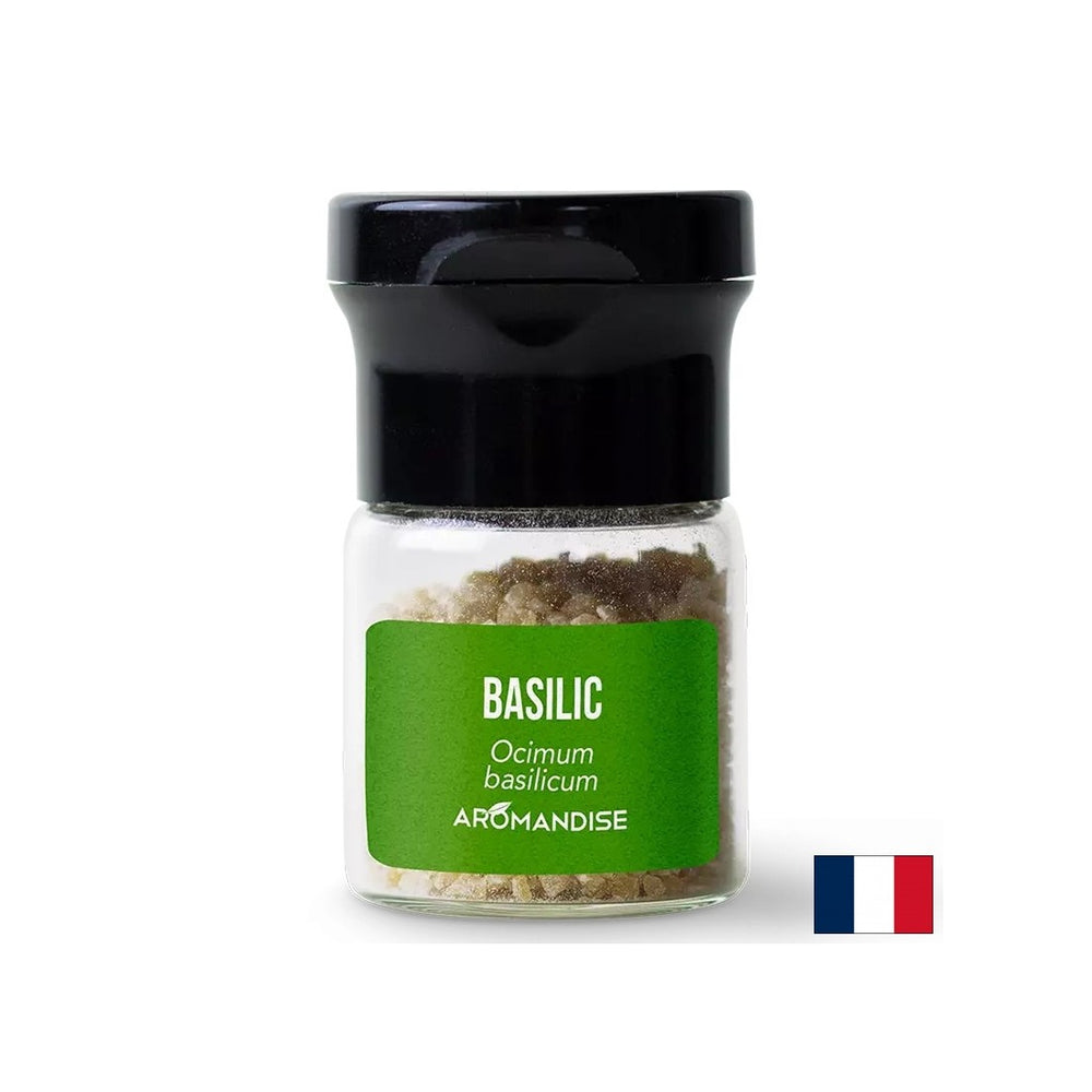 Crystals d'huile essentielle de basilic (culinaire) - Pour les plats aromatisés, sauces, boissons, 10 g
