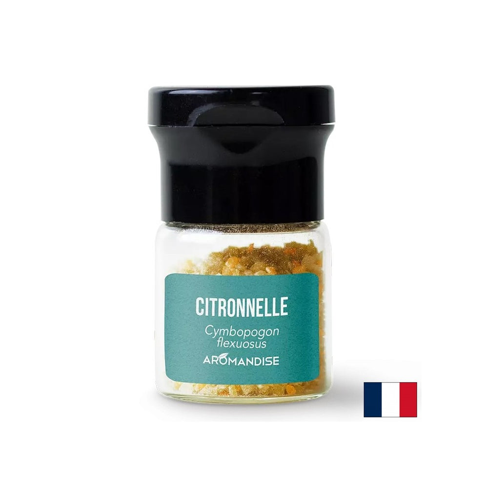 Crystals d'huile essentielle de citronnelle (culinaire) - pour les plats aromatisés, sauces, boissons, 10 g
