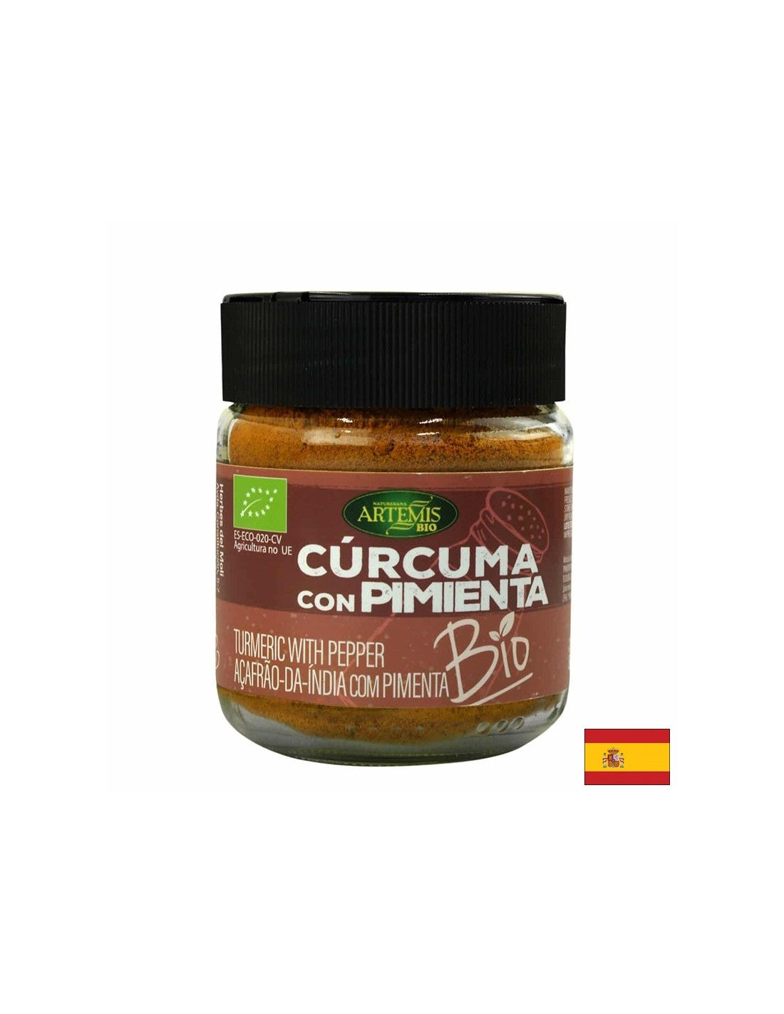 Épices biologiques aromatiques - curcuma et poivre noir, 80 g, poudre