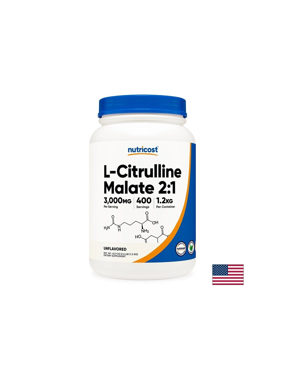 L-Citrulline (Malate) - Endurance et récupération musculaire, 1,2 kg de poudre