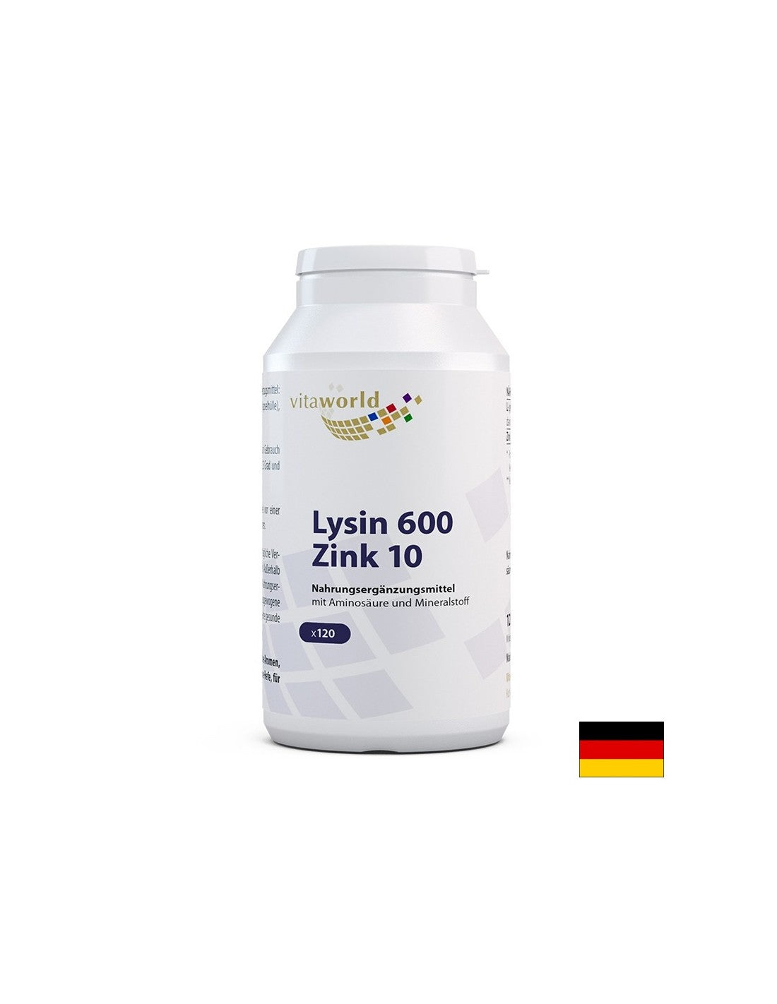 L-lysine + zinc - augmente l'immunité, 120 capsules