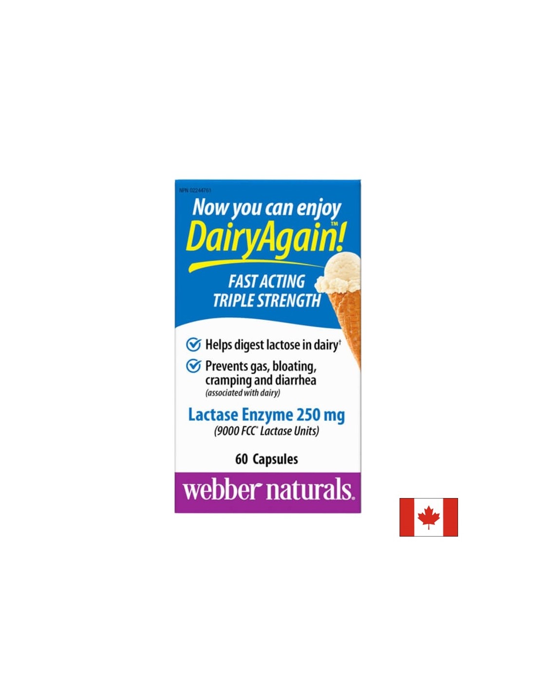 Enzyme lactase - enzyme de lactase, 60 capsules