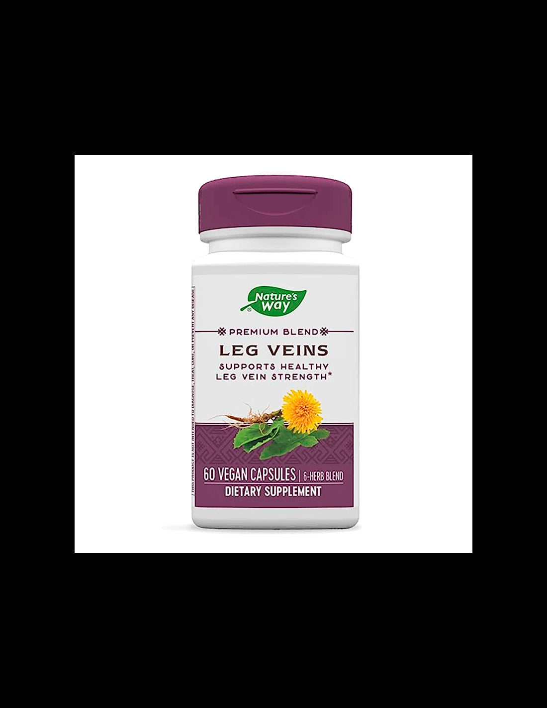 Varices et circulation altérée - Veines de jambe - Formule premium avec herbes et vitamine C, 60 capsules