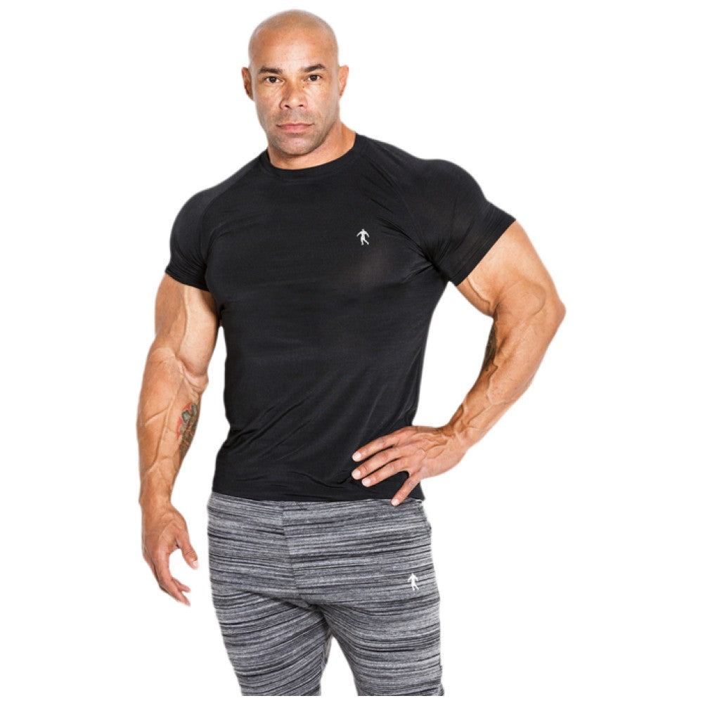 T-shirt masculin avec manches courtes/t-shirt 01 lm compression noire