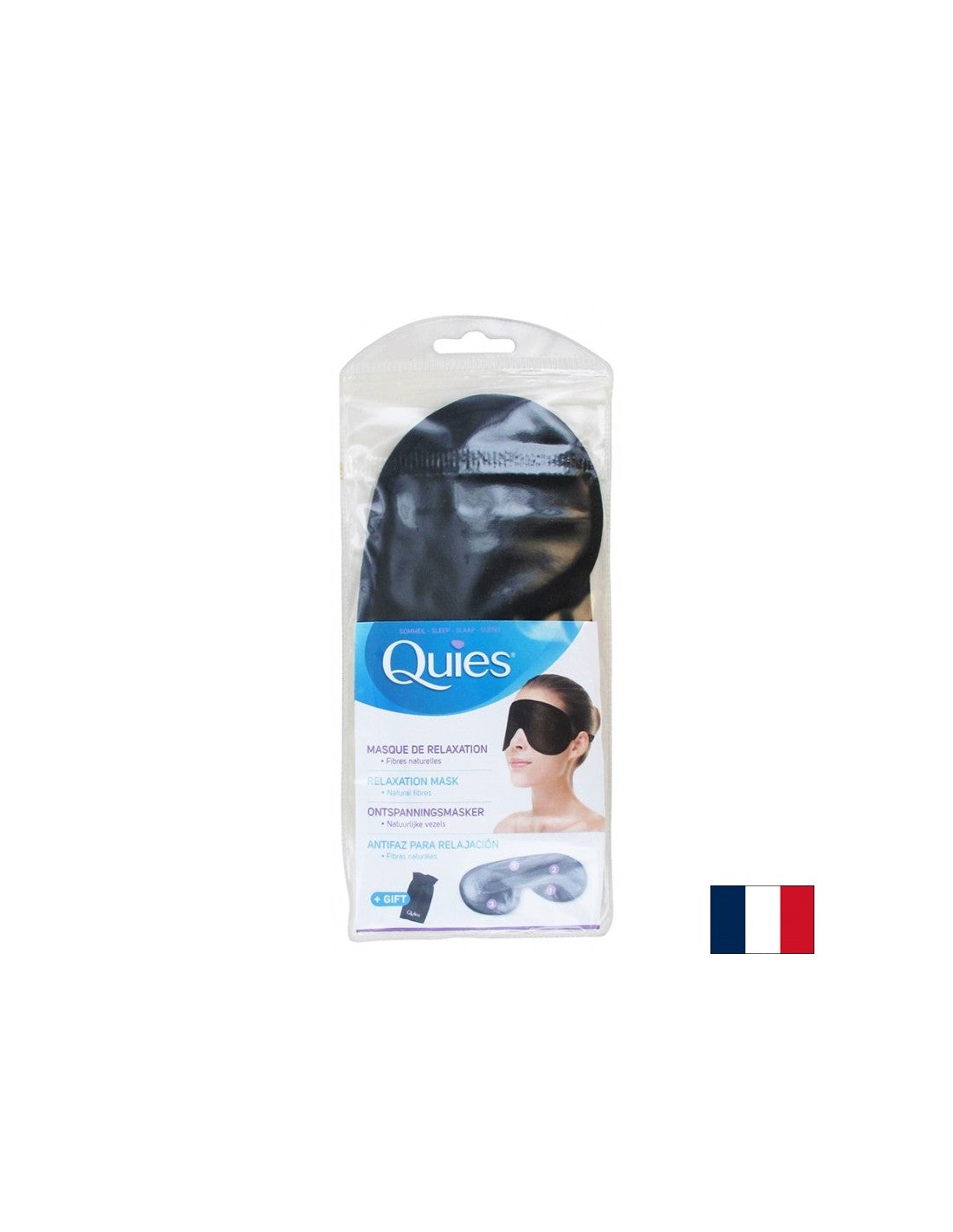 Masque de sommeil (en fibres naturelles) + sac cadeau, 1 pc.