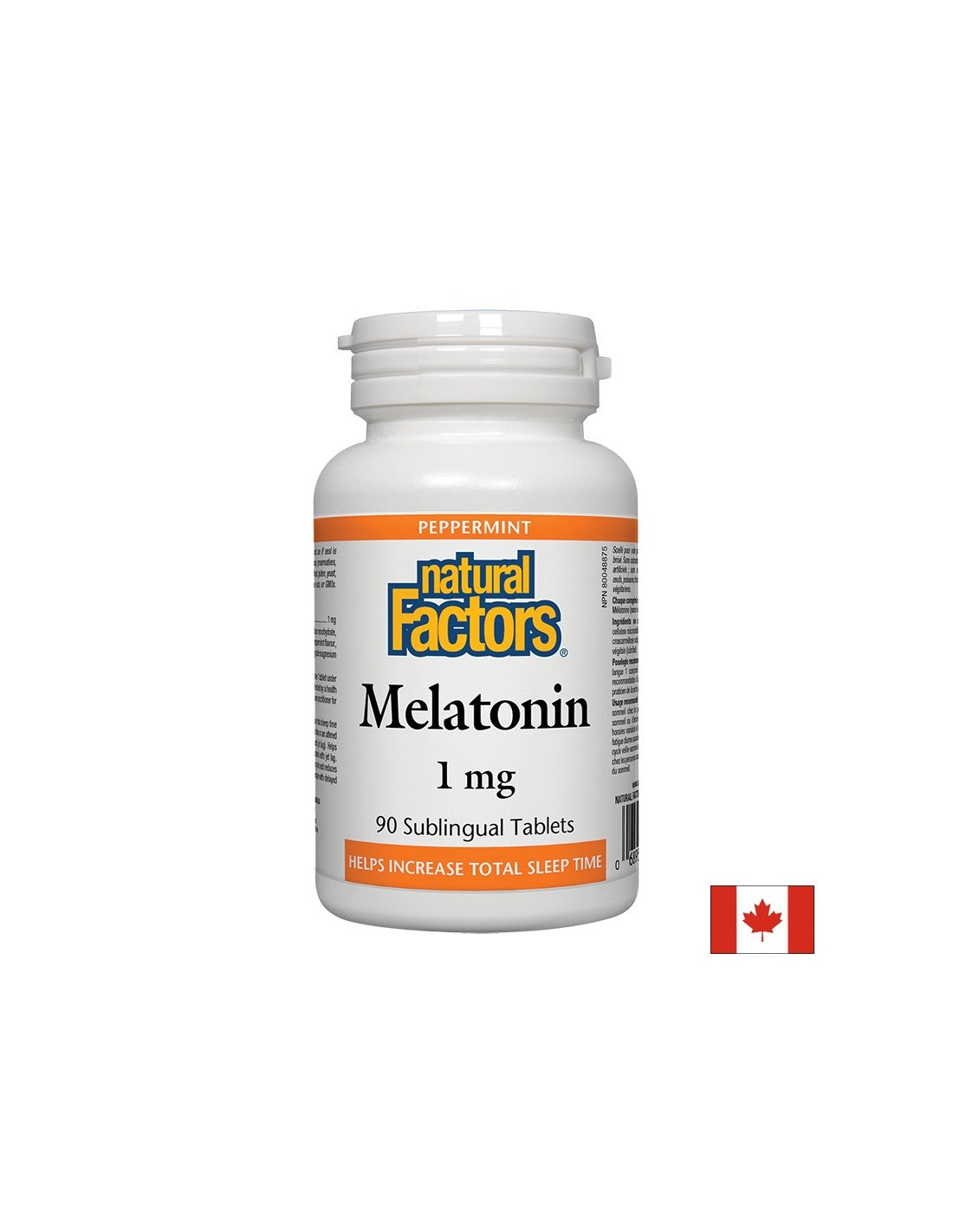 Mélatonine 1 mg x 90 comprimés sublinguaux <tc>Natural Factors</tc>