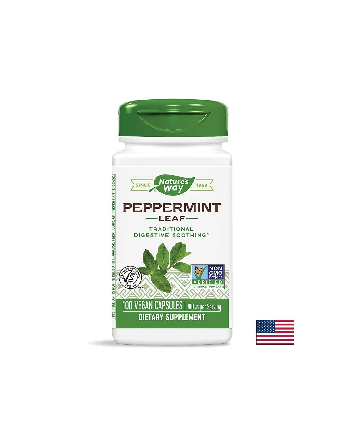 Feuilles de menthe poivrée - 100 capsules