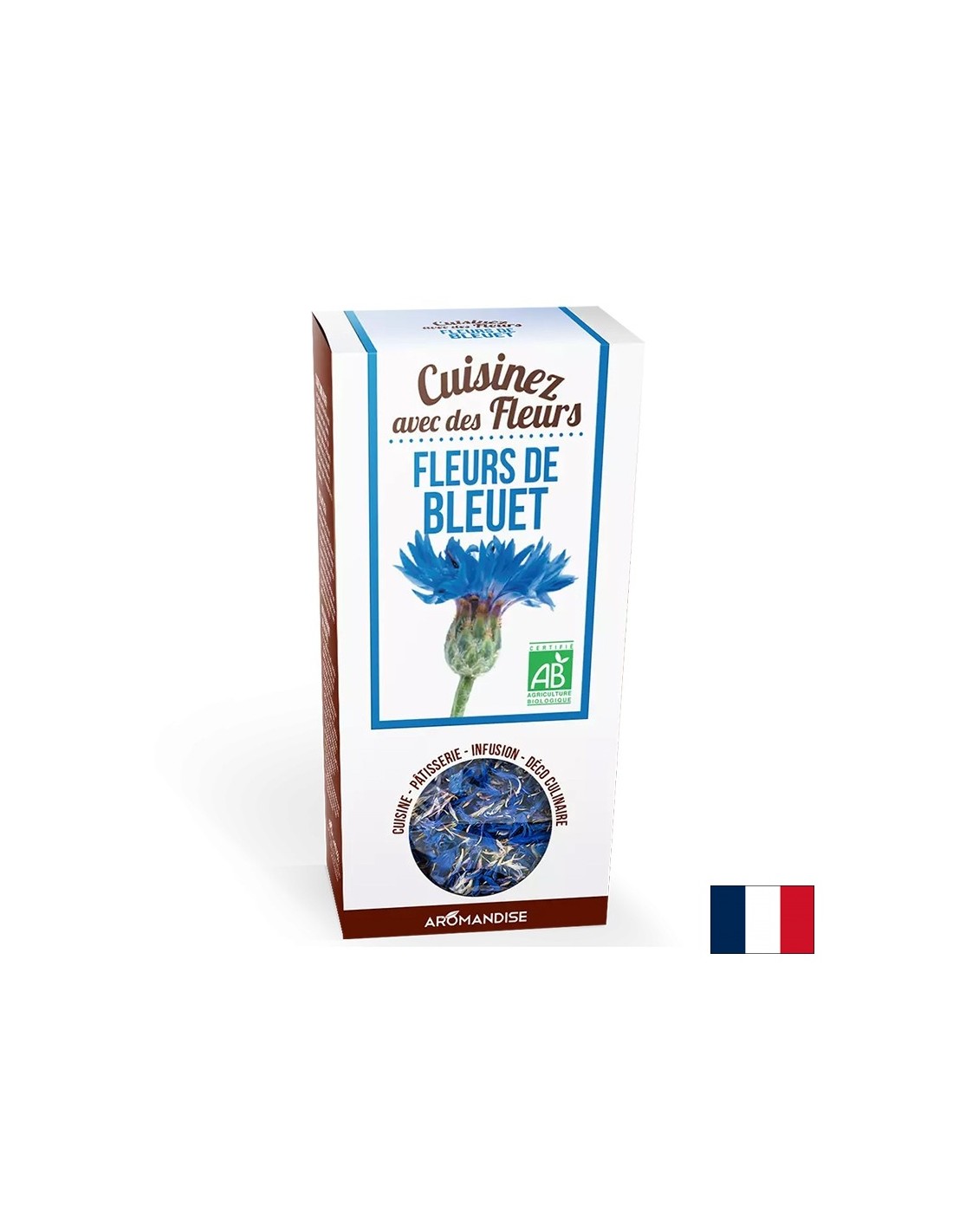 Cornfleur (fleur) - Pour la décoration de nourriture et de cocktails, 15 g