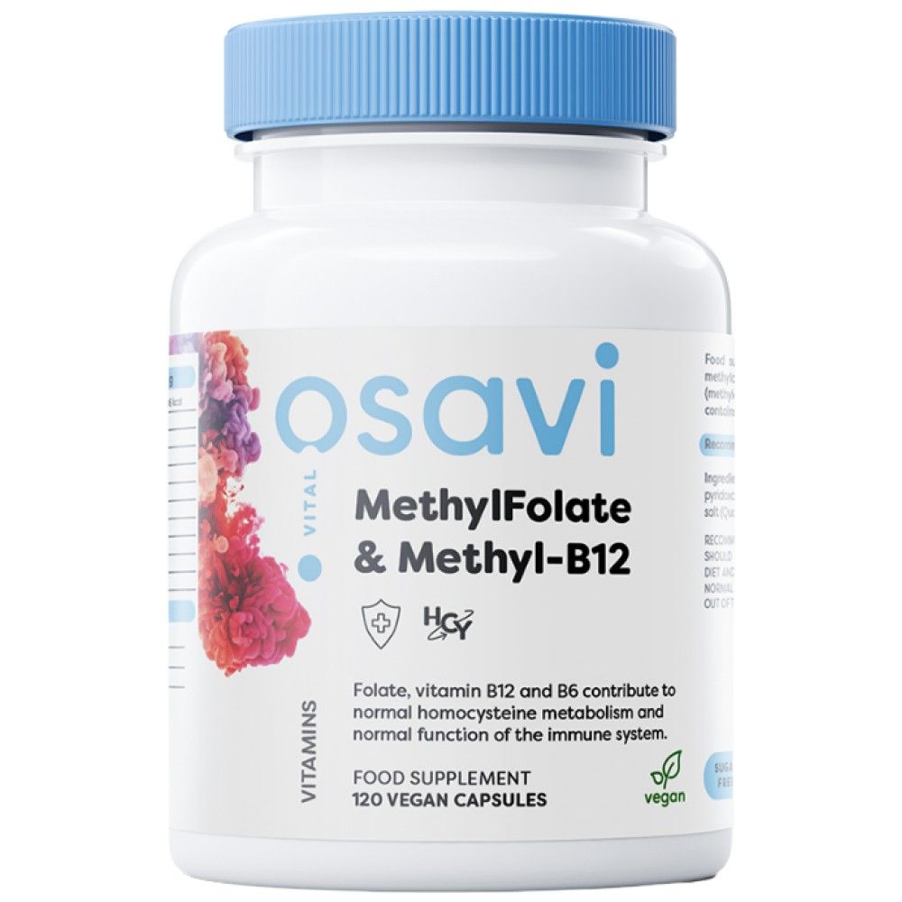 Méthylfolate et méthyl-b12 | avec quatrefolic® - 120 capsules