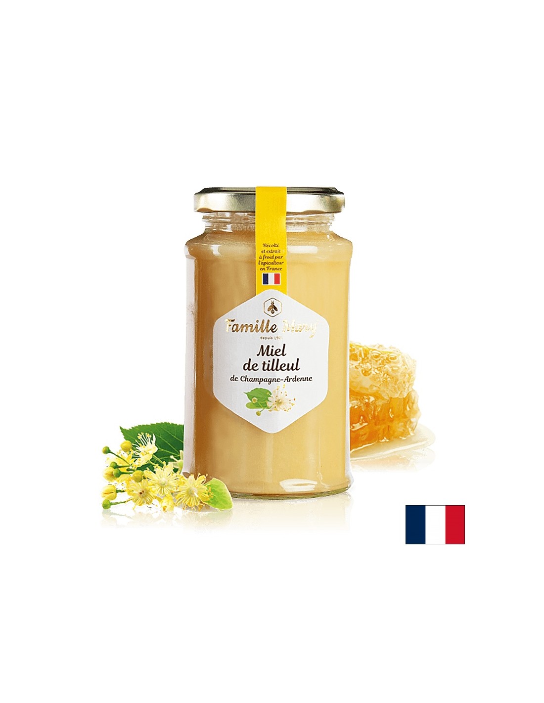 Linden Blossom Honey (du champagne - Ardennes, France), 360 g
