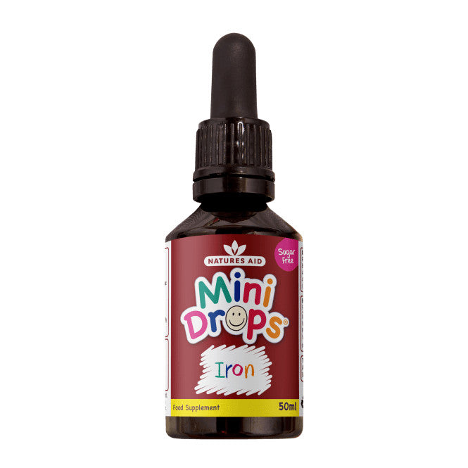 Fer + vitamine C + vitamine B12 + gouttes d'acide folique pour les enfants (mini gouttes en fer) 50 ml naturesaid