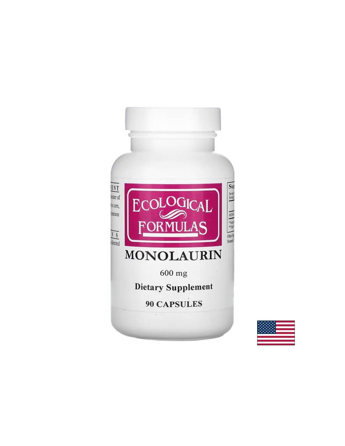 Monolaurin - Immunité, protection contre les infections, énergie, 600 mg, 90 capsules