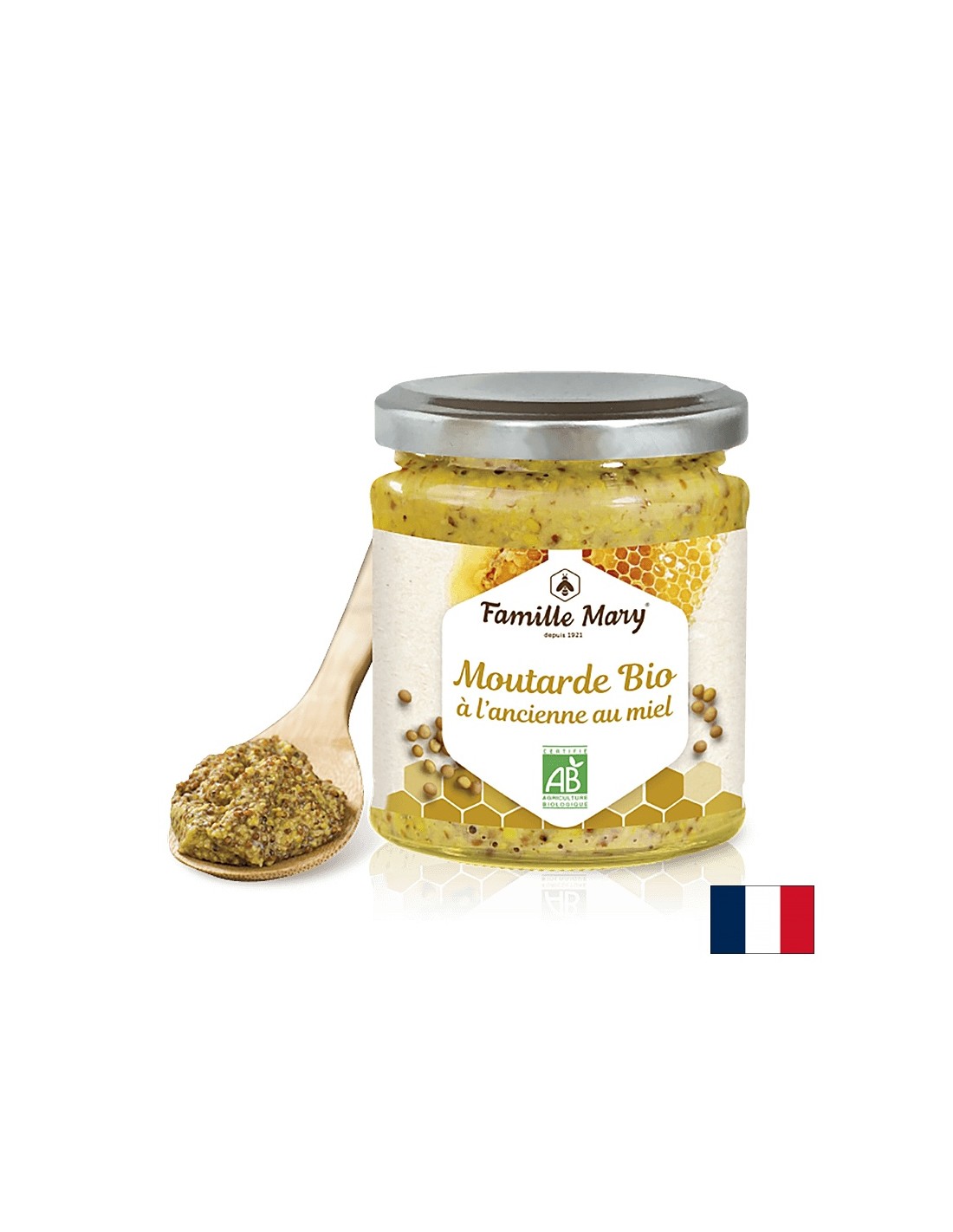Moutarde biologique avec miel, 150 g