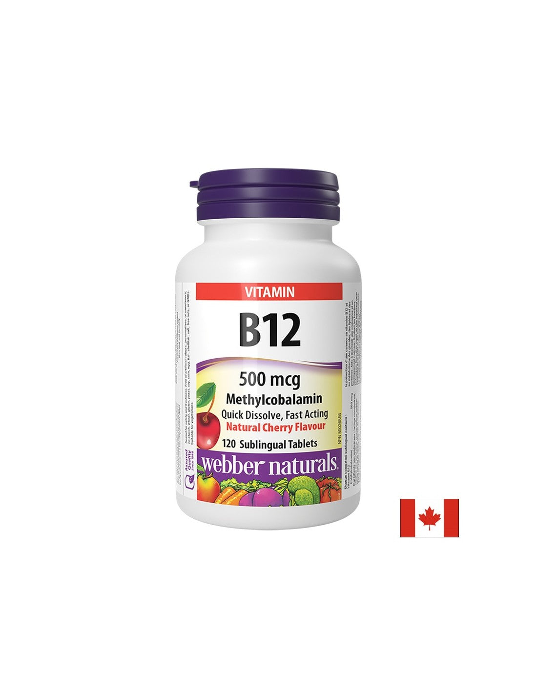 Énergie, système nerveux, fonction cérébrale - vitamine B12, 500 µg, 120 comprimés sublinguaux