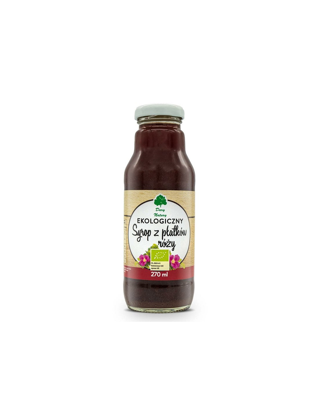 Natural rose petal syrup, Bio x 270 ml Dary Natury - Nutra Best Europe