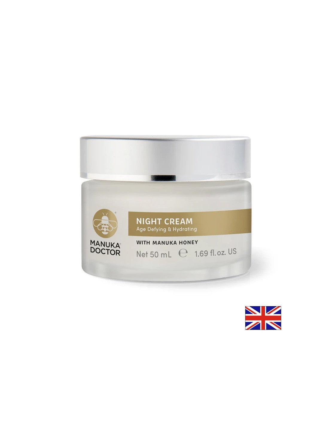 Crème pour le visage anti-âge hydratante nocturne avec miel manuka, 50 ml