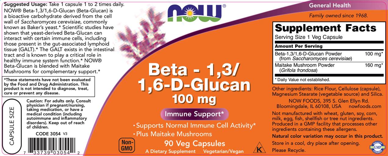 Beta 1,3/1,6 - D - Glucan - 100 mg - 90 capsules