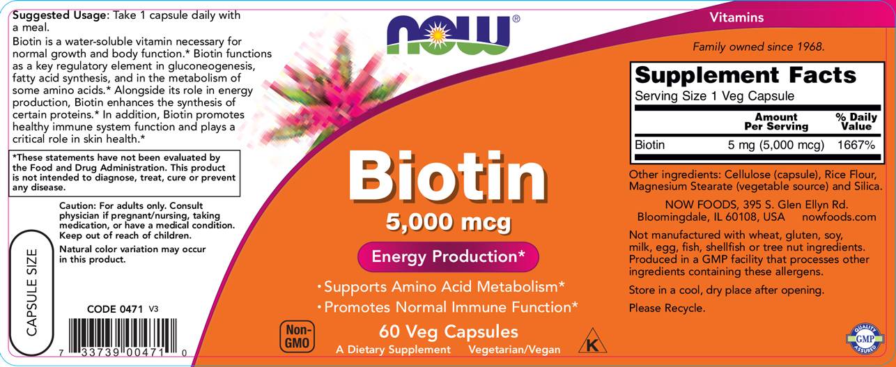 Biotine 5000 mcg - 60 capsules