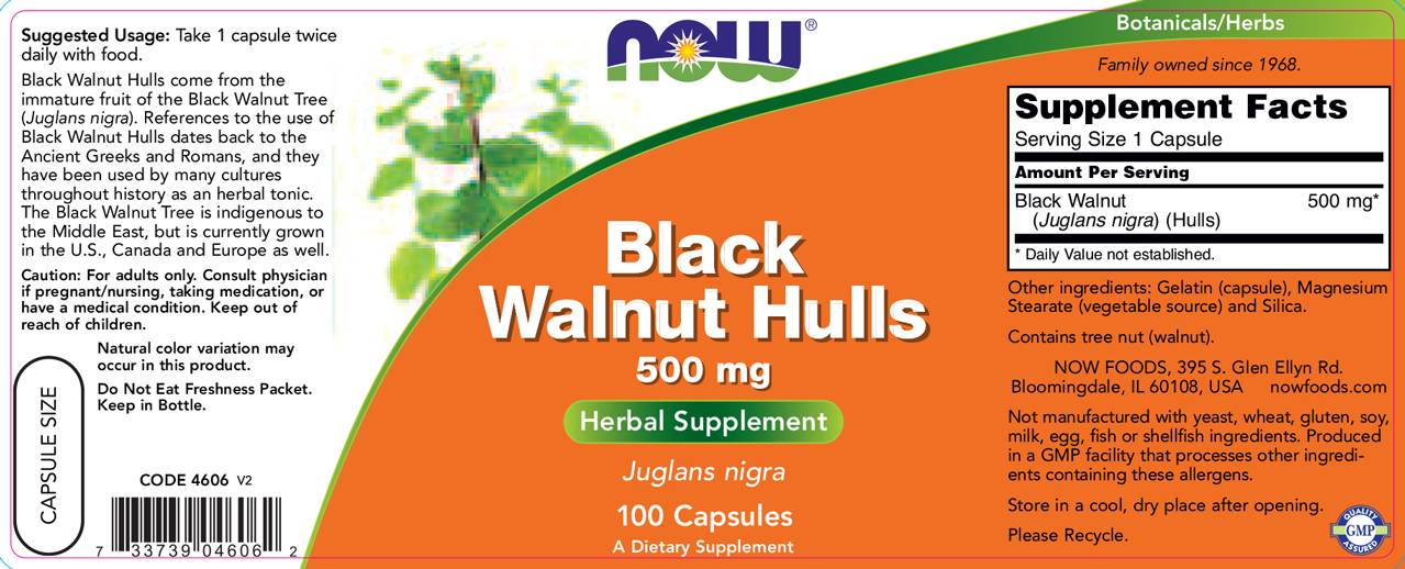 Couches de noix noires 500 mg - 100 capsules