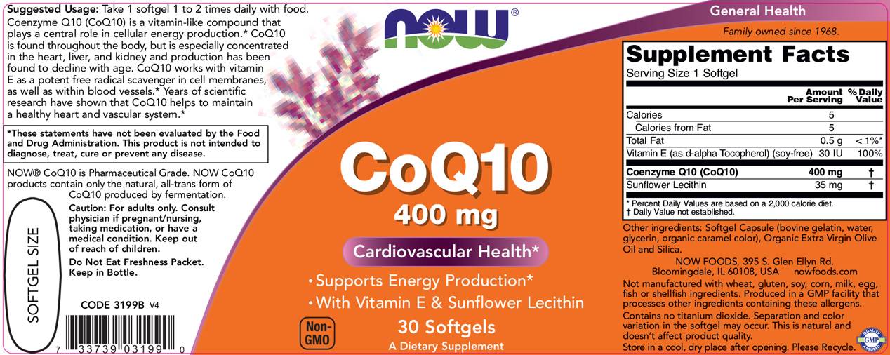 COQ10 400 mg - 30 capsules de gel