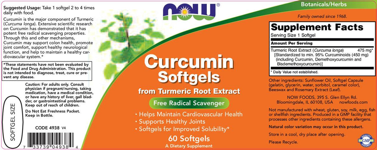 Curcumiques Curcumine SoftGells 475 mg - 60 softgels