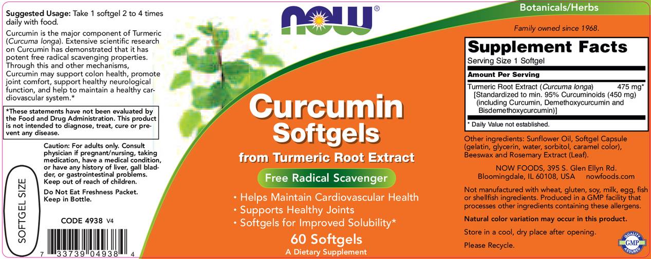 Curcumiques Curcumine SoftGells 475 mg - 60 softgels