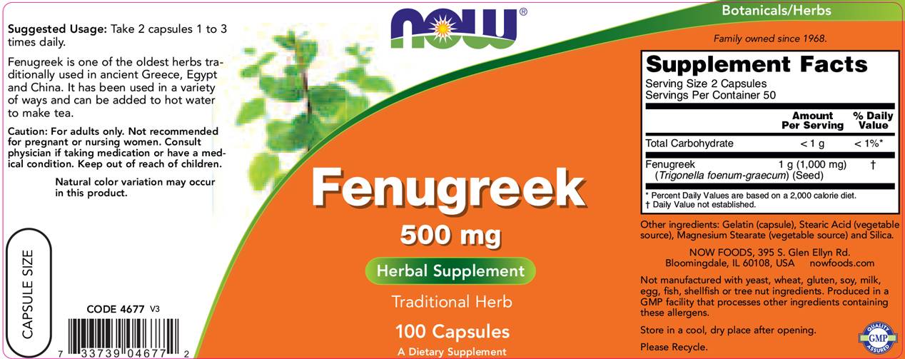 Fenugrec 500 mg - 100 capsules