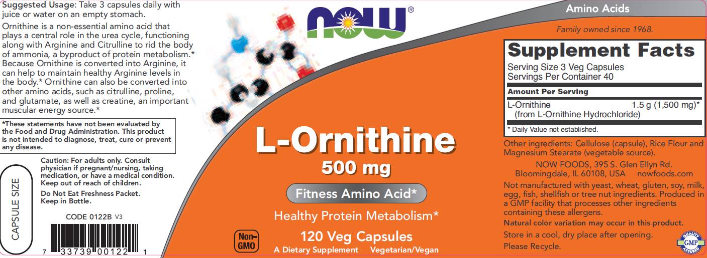 L-Ornithine 500 mg - 60 capsules
