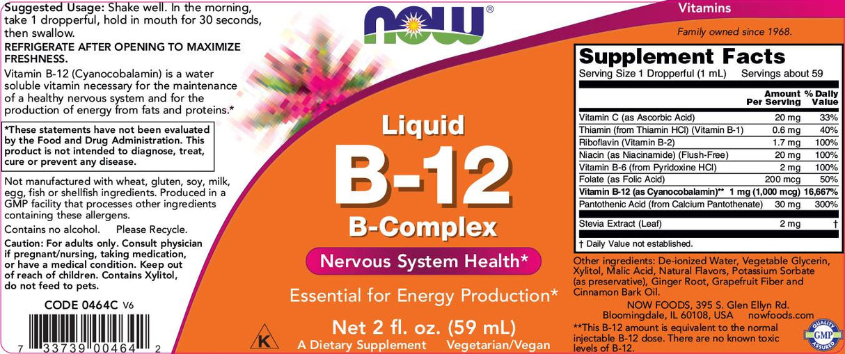 Vitamine liquide B-12 - 237 ml