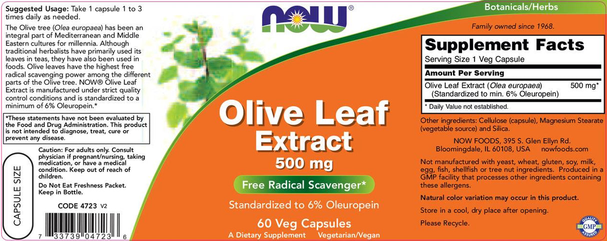 Extrait de feuilles d'olive 500 mg - 120 capsules