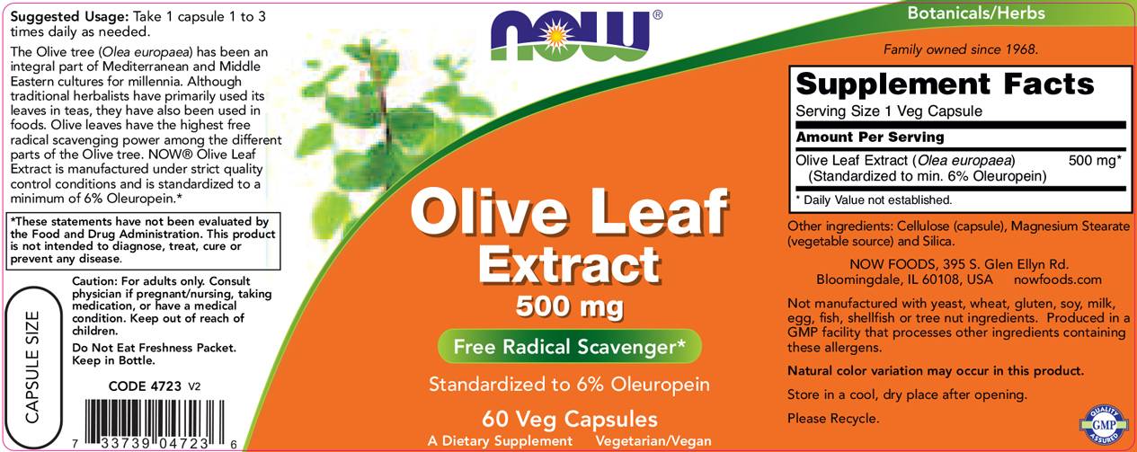 Extrait de feuilles d'olive 500 mg - 120 capsules